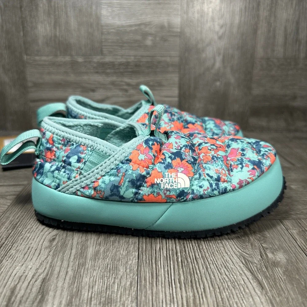 The North Face Traction Mule II Kids 11 Floral Insulated Puffer Slip On NEW